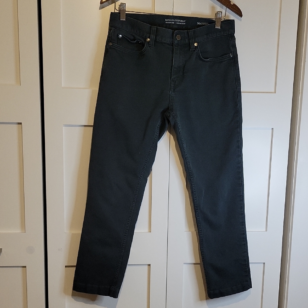 Banana Republic Slim Straight Jeans -‎ Dark Green Size 30